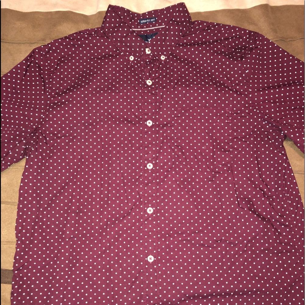 American Eagle Short Sleeve Button Down